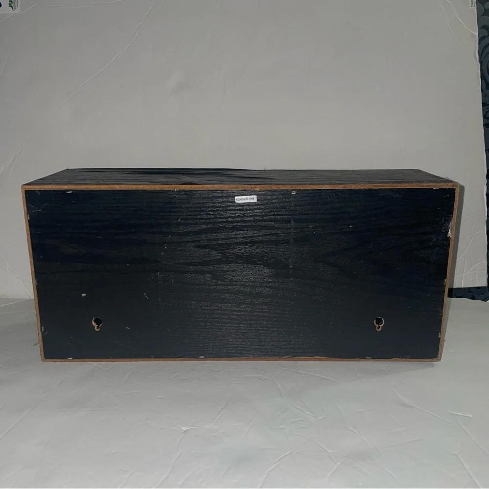 Black and Brown Wooden Storage Box for CDs